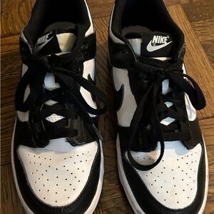 Nike Women's Panda Dunks Black and White Sneakers size 8.5
